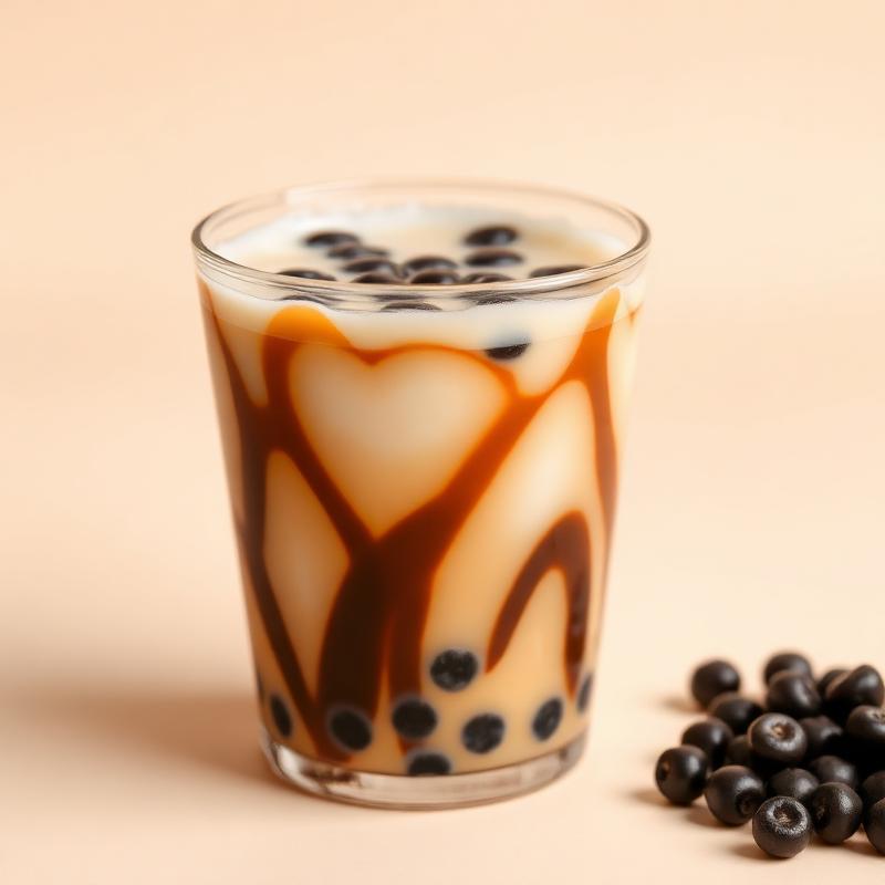 Brown sugar milk tea with tapioca boba pearls at Boba Korner in Fontana