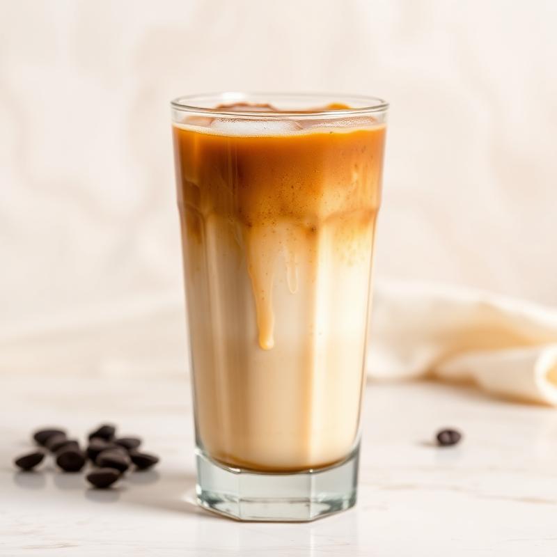 Iced Spanish latte with layered espresso and sweet milk